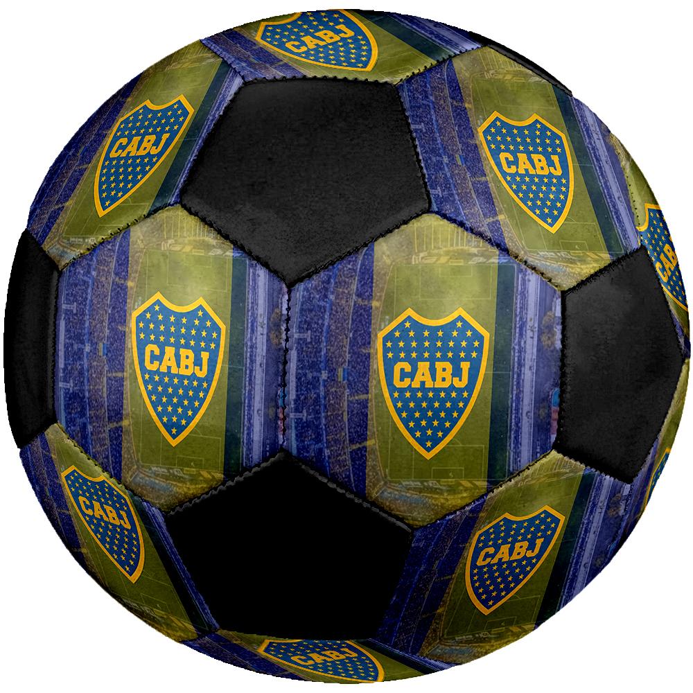 Pallone da Calcio Boca Juniors, colorato, adatto a tutte le età, cucito a macchina, materiale PVC, qualità da competizione, resistente e con elevato rimbalzo