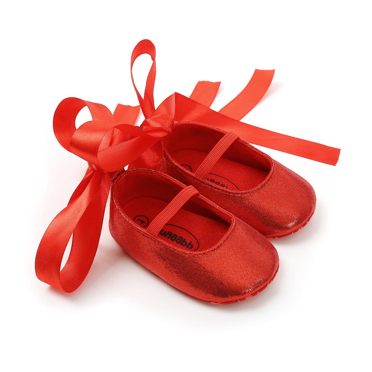 MYGGPP Осенняя обувь принцессы с лентой Детская обувь Детская обувь Маленькая детская обувь Детская обувь 11cm красный