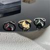 Fashionable Snake Inspire Open Rings with Moon Accent Portable Accessory for Versatile Casual Wear Stylish Outfits