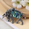 Shell Zodiac Bull Brooch With Embedding Decor For Fashion Accessories