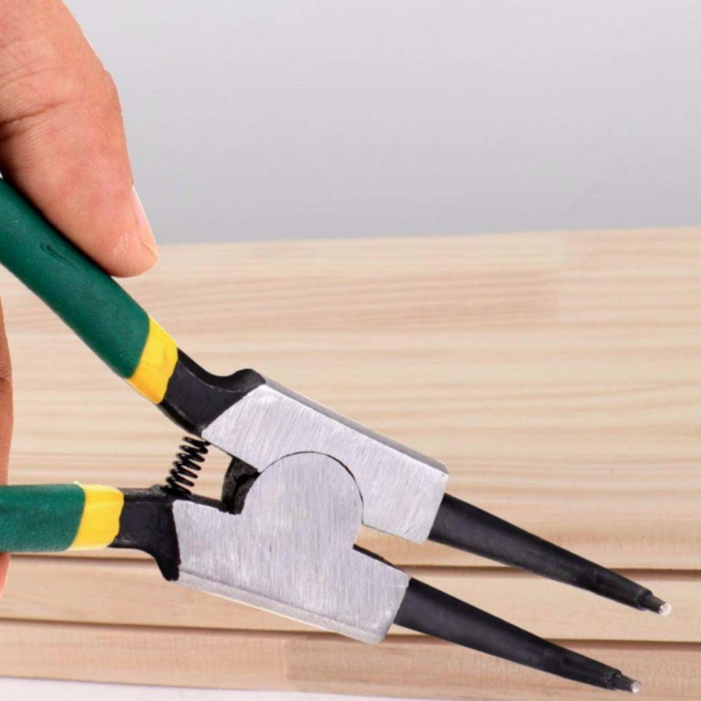 4pcs/set Sturdy Retaining Ring Plier 7 Inches Straight Bent Pliers Circlip Plier Set Furniture