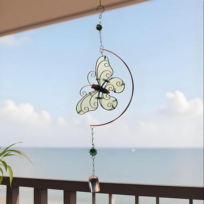 Creactive Iron Art Butterfly Wind Chimes Hanging Windbells Window Yard Garden Decor Room Decoration Accessories