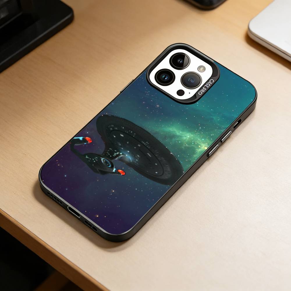 S-Star Trek Ships   Phone Case For iPhone 17,16,15,14,13,12,11 Plus,Pro Max,XS,Colorful Silver Black Cover