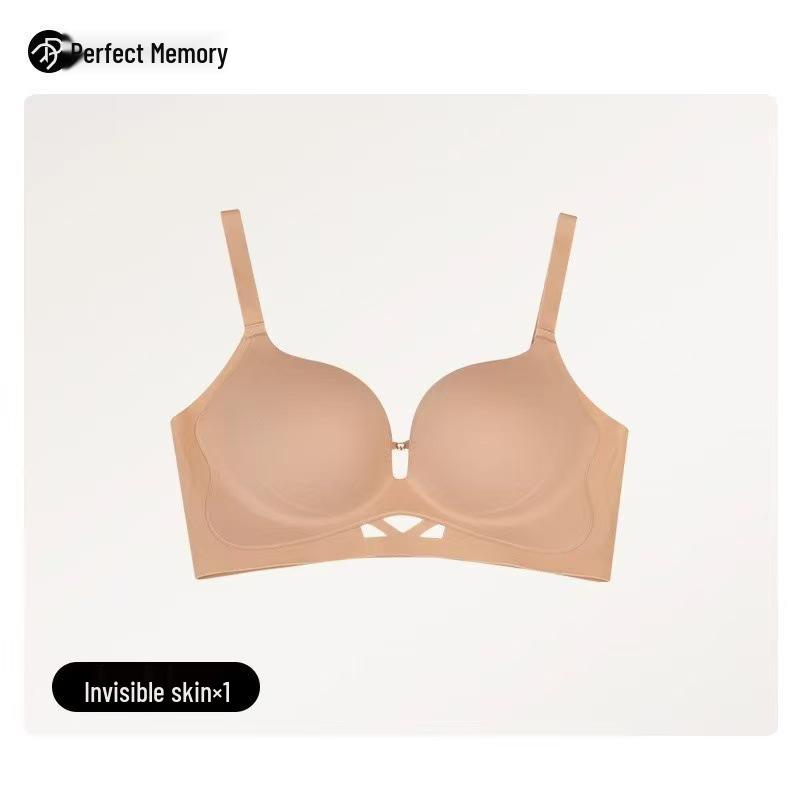 Wirefree Seamless Push-Up Bra: Invisible, Anti-Sag, Side Support for Small Busts.