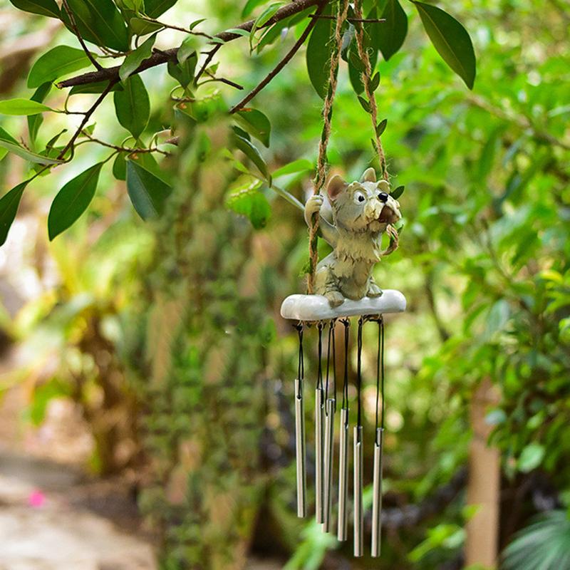 Cute Wind Chimes Garden Decor Pendant Animal Swing Wind Bell For Garden Decor Decorative Wind Chimes Car Interior Pendant