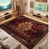 Floral Garden Theme Crystal Velvet Floor Rug Personalized Custom Name Text Warm Carpet Home Decoration