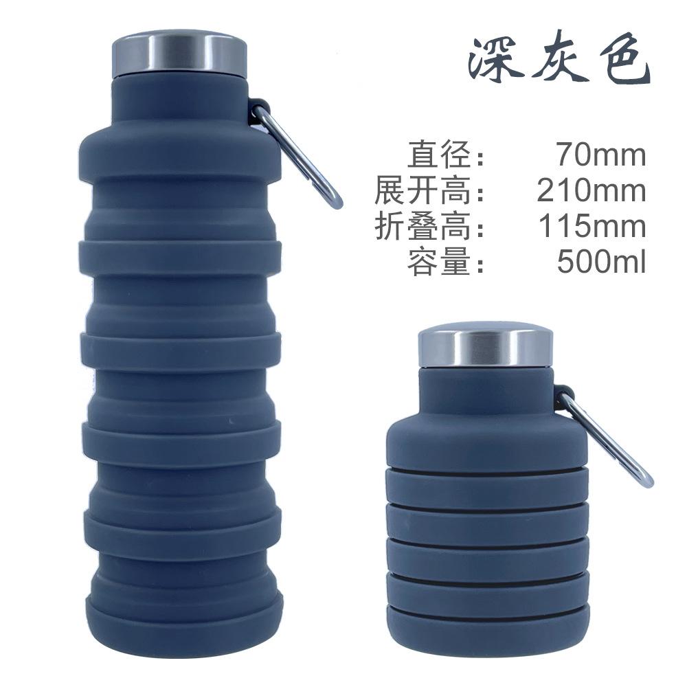 Botella de Agua de Silicona Plegable, Taza de Agua Portátil para Deportes al Aire Libre, Botella de Viaje Expandible Creativa para Ciclismo, Regalo