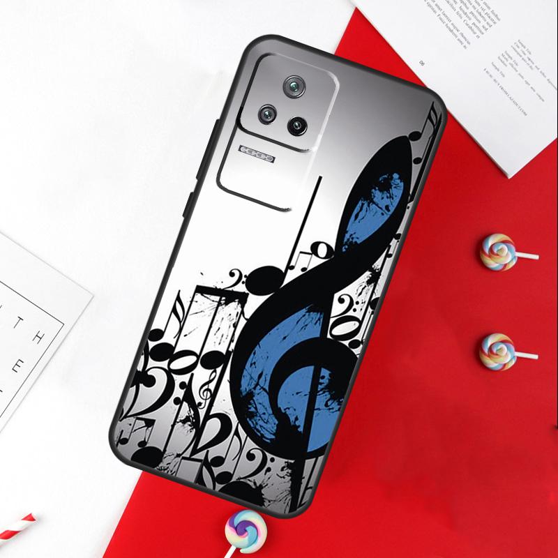 Music Note Cover For Xiaomi 15 Ultra 13 14 11T 12T 13T 14T Pro POCO X7 Pro X3 X5 X6 M6 F5 F6 Pro Case