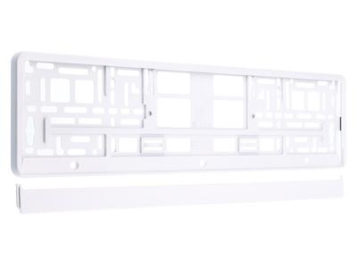 Metallic License Plate Frame, White