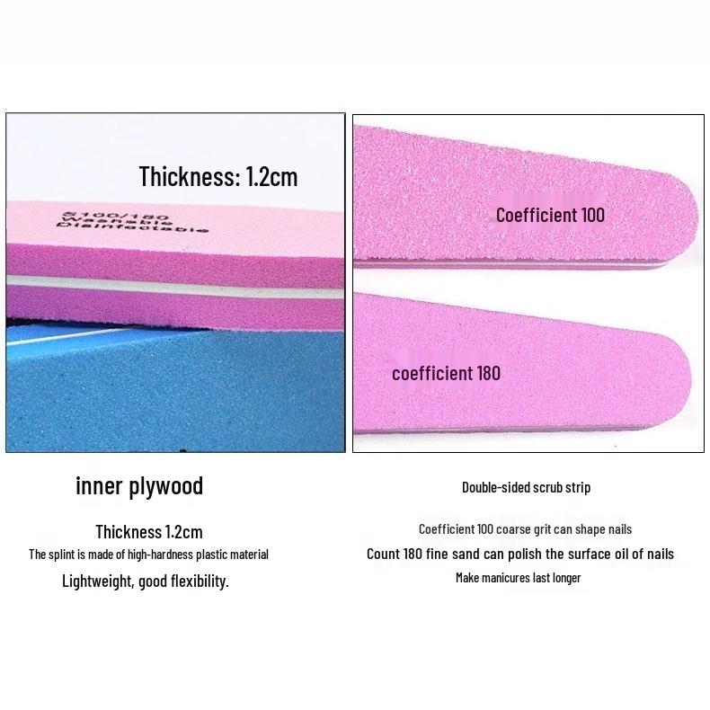Anpassbare Diamant-Nagelformfeile und Polierschwamm