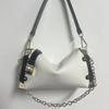 2024 High-End Square Soft Leather Pillow Bag: Single Shoulder Underarm Messenger Bag for Women