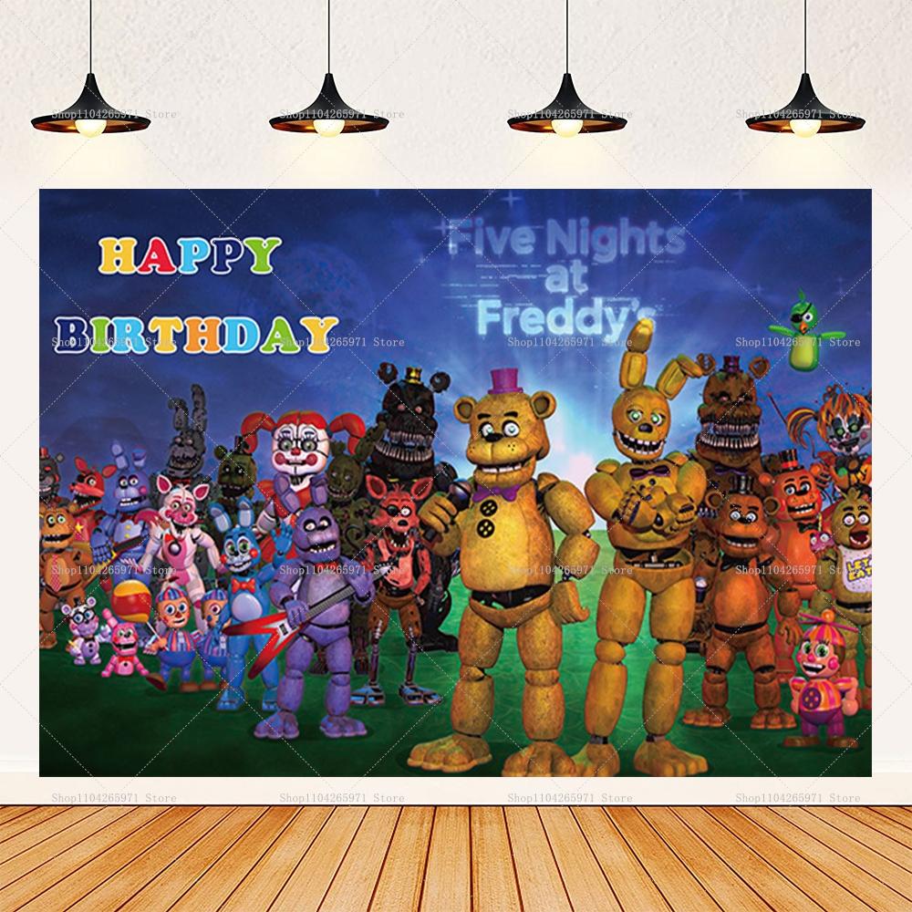 Children's Party Photo Fund with Theme Five Nights At Freddy's, Children's Party Decoration