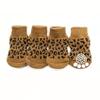 4Pcs Pet Socks Warm Soft Comfortable Dog Socks Durable Anti-Slip Winter Pet Paw Protector Pet Supplies