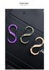 S-shaped Stainless Steel Tactical Carabiner Keychain for Camping and Climbing