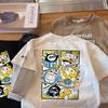 Boys Cotton Long Sleeve T Shirt Spring Autumn Fake Two Piece Round Neck Base Layer Top for 1-9 Years Old Kids
