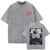 Washed Vintage Rock Band Korn Freak on A Leash Double Sided Print T Shirt Men Gothic Casual Oversized Tees Unisex Summer Tshirt