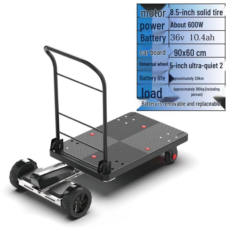 Compact Electric Sensor Stroller with Folding Flat Body for Logistics, Picking, and Sorting in Warehouses