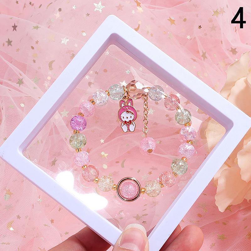 

Sanrio Cute Cartoon Beaded Bracelet Kuromi Cinnamoroll Colorful Bead Bracelet Sweet Girlfriend Gifts Toys For Girls