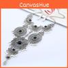 Geometrisches Metallhalsband mit Quasten für Boho Vintage Stil Damen