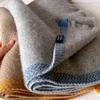 Pure wool scarf women's autumn and winter birthday gift high-end new versatile knitted warm shawl scarf