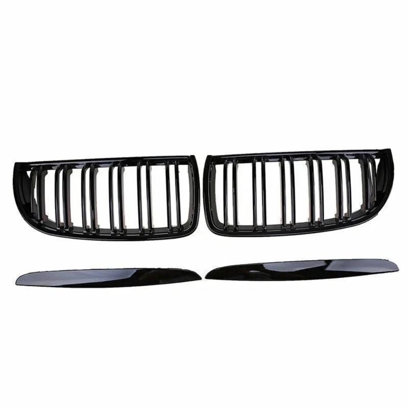 For BMW 2005-08 E90 E91 323i 328i 335i Glossy Black Color Front Bumper Kidney Grille Grill M Performance Car Accessories Tools