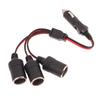 1Pc Electronics Automobiles Accessories Universal Dual Port Car Cigarette Lighter Splitter Female Socket Plug Power Adapter
