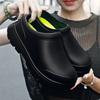 Fashion Men's Work Shoes, New Waterproof and Oil Resistant Chef Shoes, Outdoor Anti Slip and Wear-resistant One Foot Work Shoes