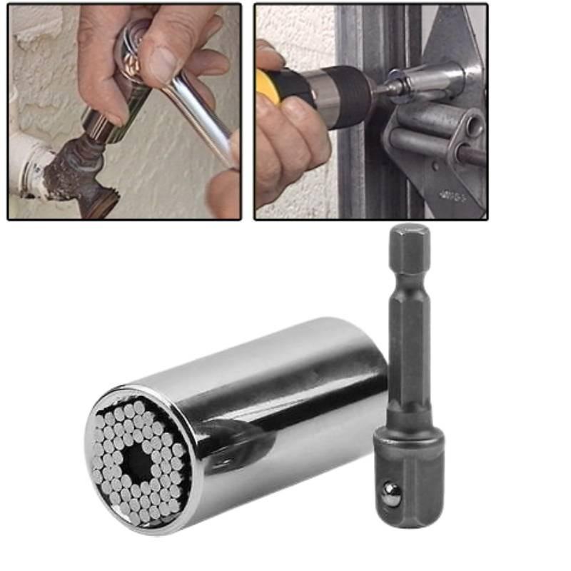Heavy-duty Universal Socket Set With Electric Extension Rod And Ratchet Wrench