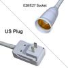 E27/E26 Plug in Light Socket Adapter with On/Off Switch  Flexible Neck Extension Lamp Bulb Holder Converter for Night Light Bedside lamp Wall lamp