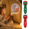 Flashlight with 24/32 Patterns Kids Christmas Projector Patterns, LED Cartoon Projection Torch, Santa Claus Pattern Light Educational Lamp Films, Boys