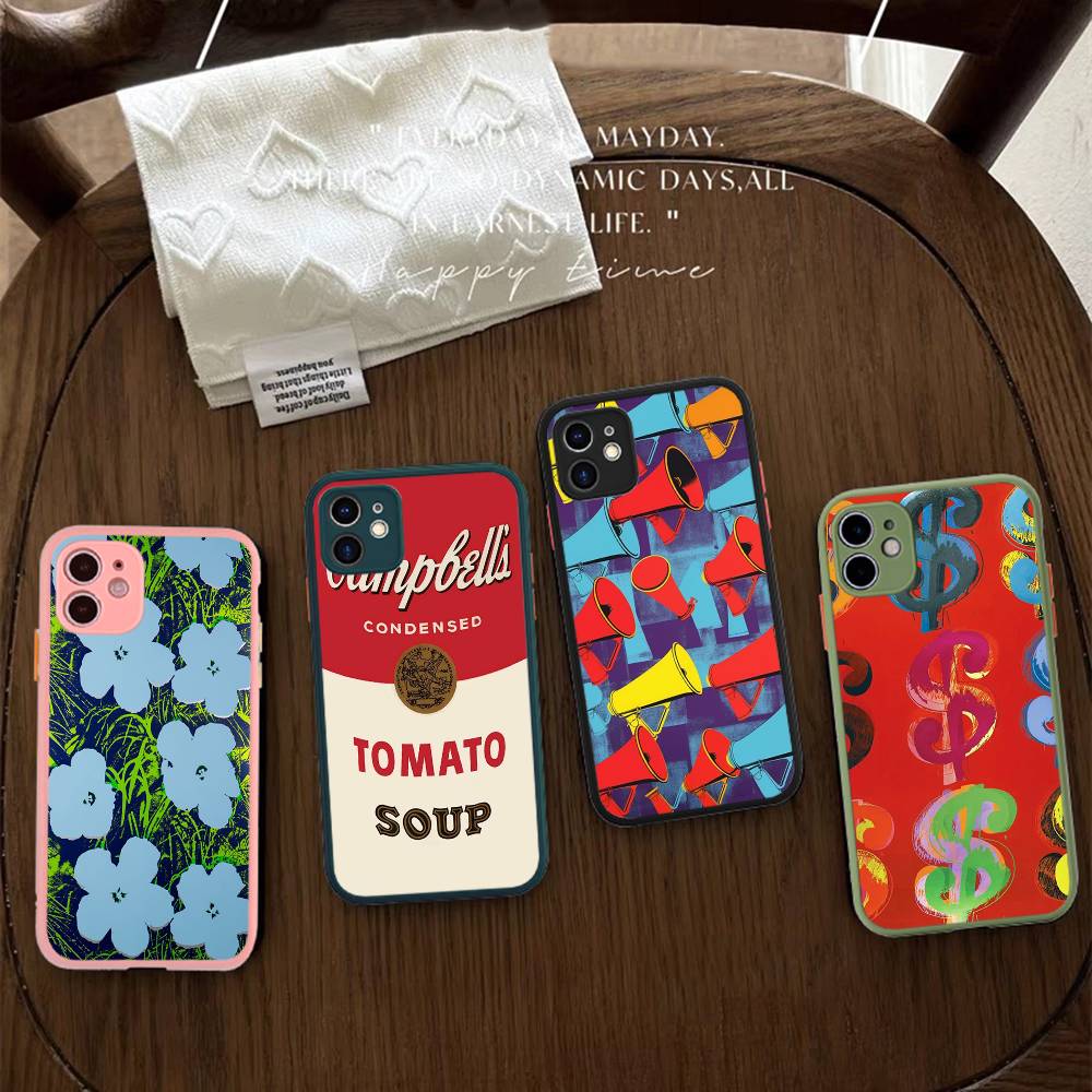 Andy Warhol Art Matte Transparent Phone Cover For IPhone Case 16 15 14 13 12 11 Pro Max X XS Max Plus