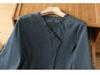 Women's Blue Cotton Plaid Long Sleeve Shirt - Stylish Autumn 2026