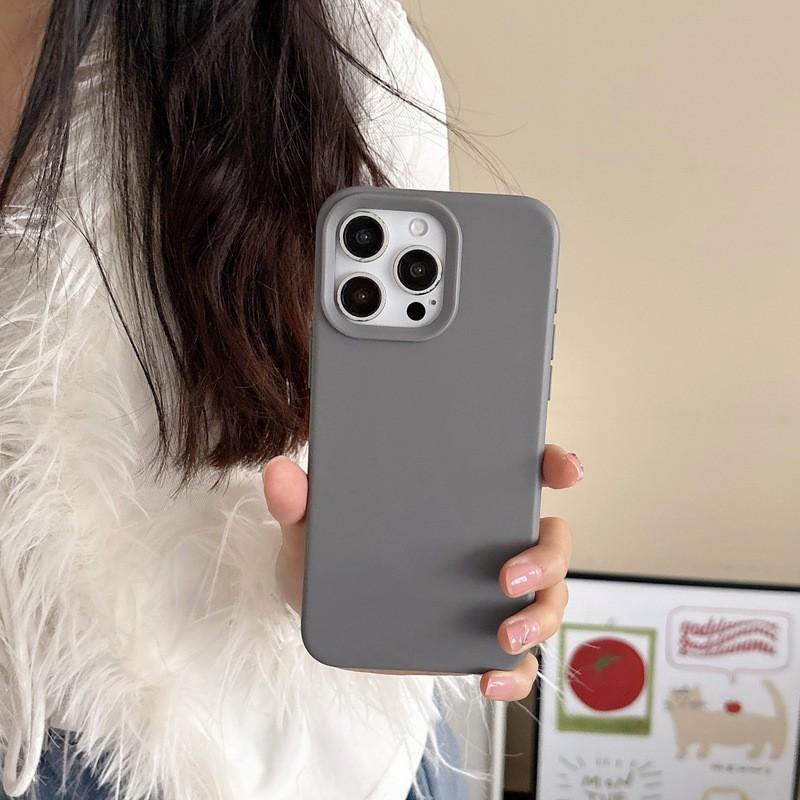 Slim TPU Phone Case IPhone 12 To 17 Series Shockproof Soft Cover In Solid Colors Minimalist Design Daily Use