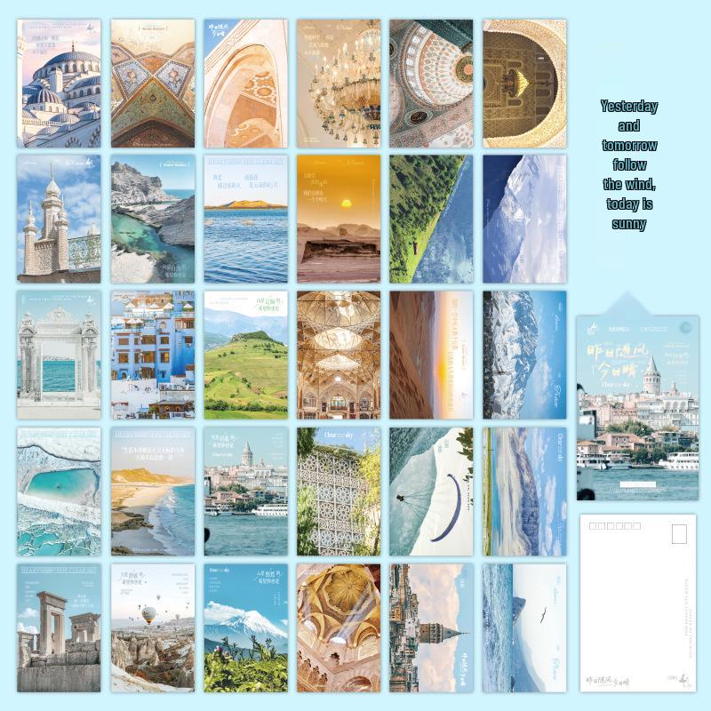 Mu Ran Scenic Postcards: Yesterday s Breeze, Today s Sunshine – Decorative Greeting Cards with Blessings