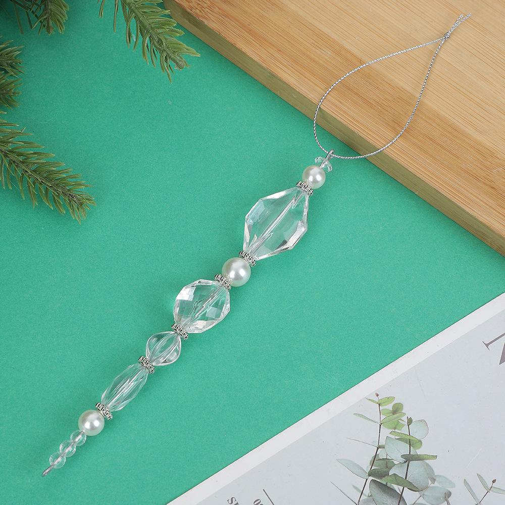 Light Luxury Alien Crystal String Christmas Pendant Transparent Acrylic Hanging Window Party Decoration Model 8765