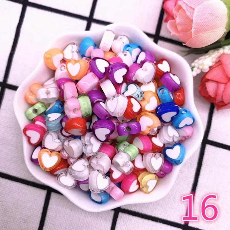 50pcs Five-pointed Star Acrylic Beads Loose Spacer Beads for Jewelry Making DIY Bracelet Accessories