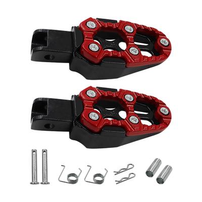 2PCS Universal Aluminum Alloy Foot Pedals Angle Adjustable for Motorcycle Scooter ATV E-Bike Foot Rests Foot Pegs