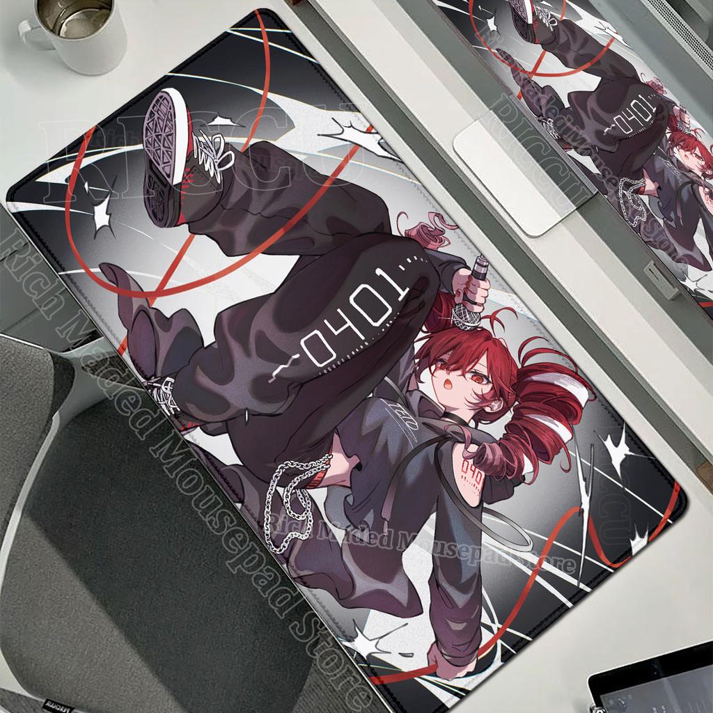 Anime Girl Gaming Mouse Pad K-Kasane Teto Large Mousepad LockEdge Computer Keyboard Tablepad XXL Desk Mat E-Sports Gaming Pads