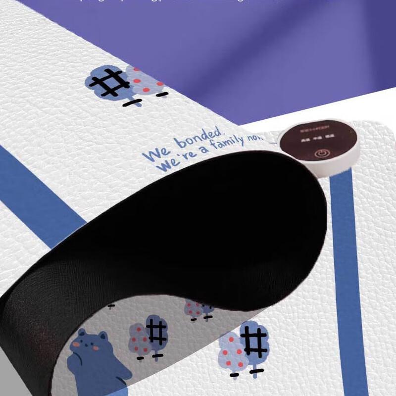 Bear Family Heated Desk Mat with Digital Display & Timer