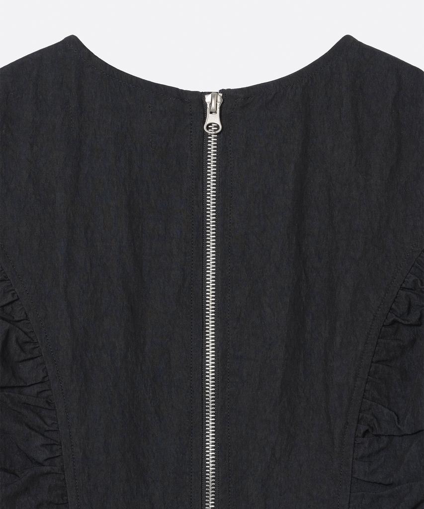 Milo Woman Shirred Zip-Up Mini Dress [Black]