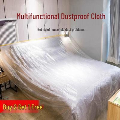 Dustproof Disposable Furniture Cover - Plastic Film for Renovation and Household Protection