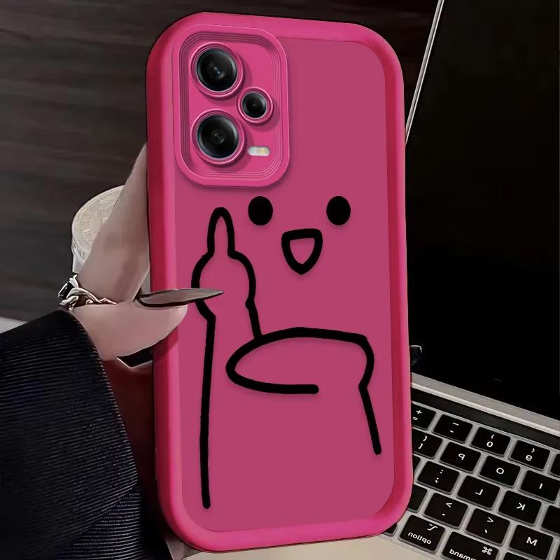 Cartoon Funny Despise Gesture Phone Case For Redmi Note 13 12 Pro Plus 5G 13 12 Pro 4G 5G 11 10 Pro 12S 11S 10S Redmi 13C 12 5G