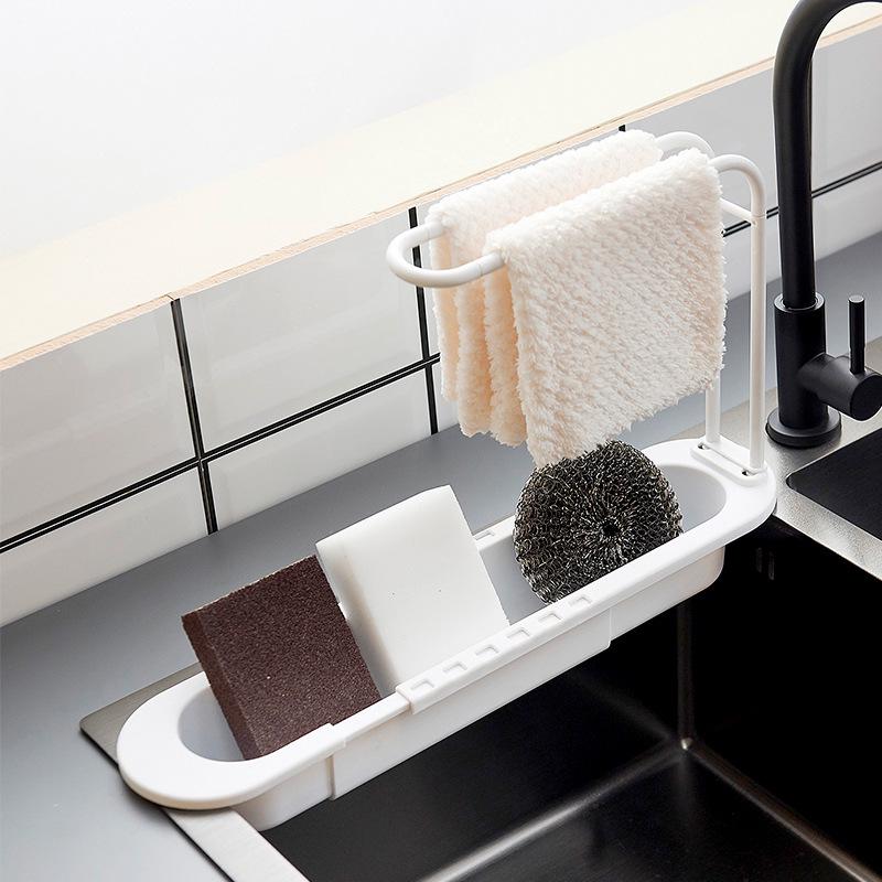 Japanese-Style Towel & Sponge Kitchen Sink Storage Rack