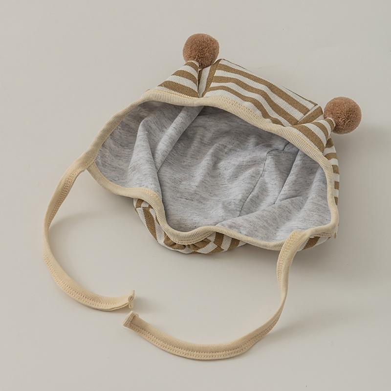 Frühlings Kleinkinder Ohrenklappenmütze mit Antennen-Optik & Verstellbarem Kinnband, 3-12M Säuglings Jungen Mädchen Ohrenschutz Mütze