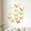 12 Pcs 3D Butterfly Wall Decor 3 Sizes Removable Hollow Mural Stickers for Bedroom Living Room Birthday Party Cake Decoration