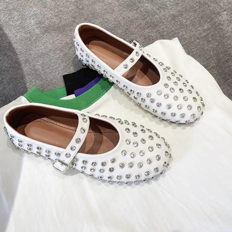 

Rhinestone shallow mouth, flat bottom one-word buckle belt Rhinestone mesh hollowed sandals women s summer, new 43 белый