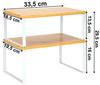 Set Of 2 Ginger Bamboo Shelves White Craft