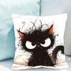 Black Cat Pillow Case Sofa Cushion Cover Room Home Decoration