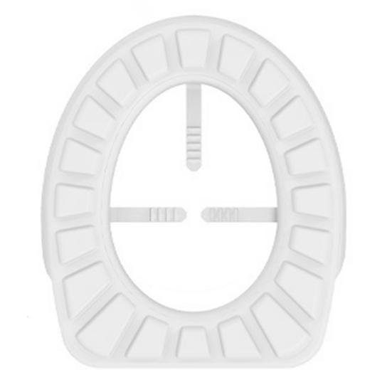 

Силиконовый чехол на сиденье унитаза, многоразовый, водонепроницаемый, портативный, сохраняет чистоту в общественных туалетах для взрослых и детей белый
