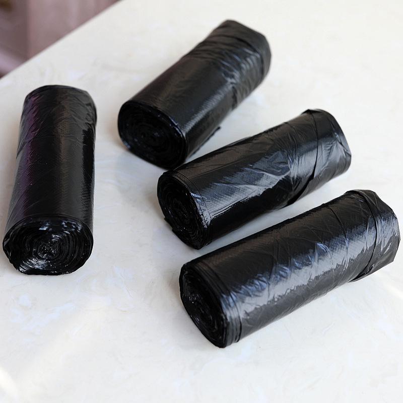 Sunuo Extra Thick Black Kitchen Trash Bags: Medium Vest-Style, Flat Opening, 50*60cm 8U Flat 60pcs чёрный